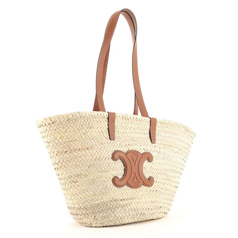 celine raffia basket bag|best raffia handbags 2022.